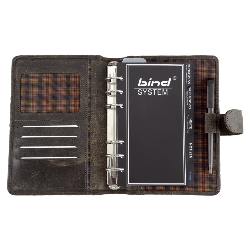 Bind agenda model 10101-1, A6, bruin, leer